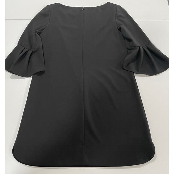 Vince Camuto Black Dress with 3/4 Length Tulip Sleeves New Without Tags Size 8 - Picture 3 of 9